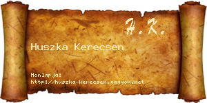Huszka Kerecsen névjegykártya